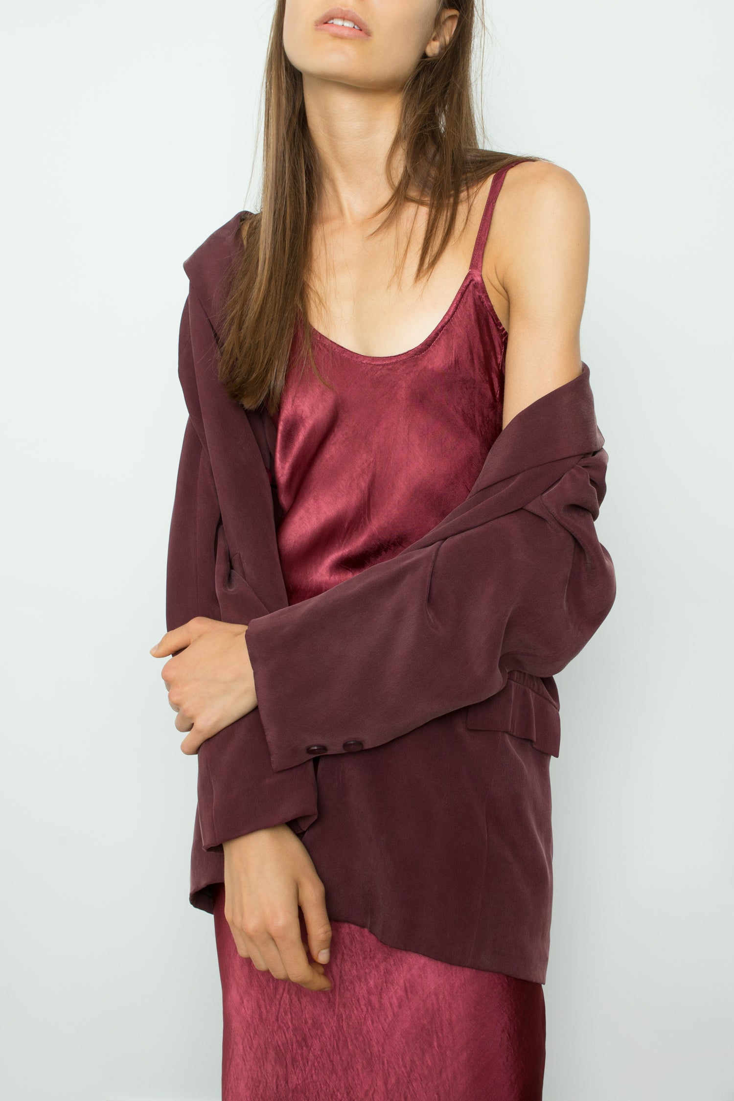DOUBLE BREASTED SILK BLAZER