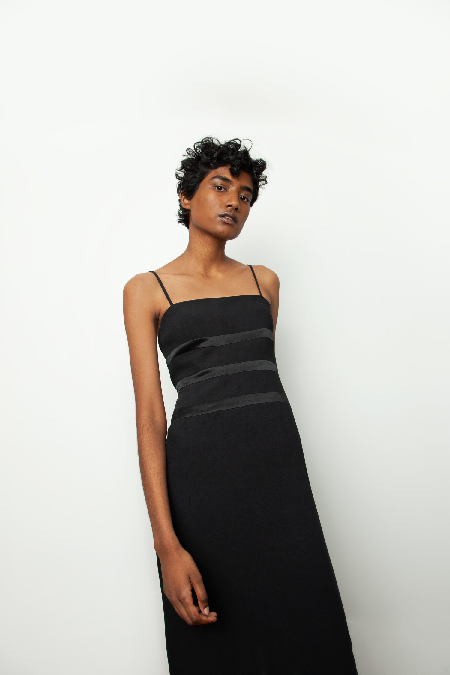 SILK TRIM SLIP DRESS