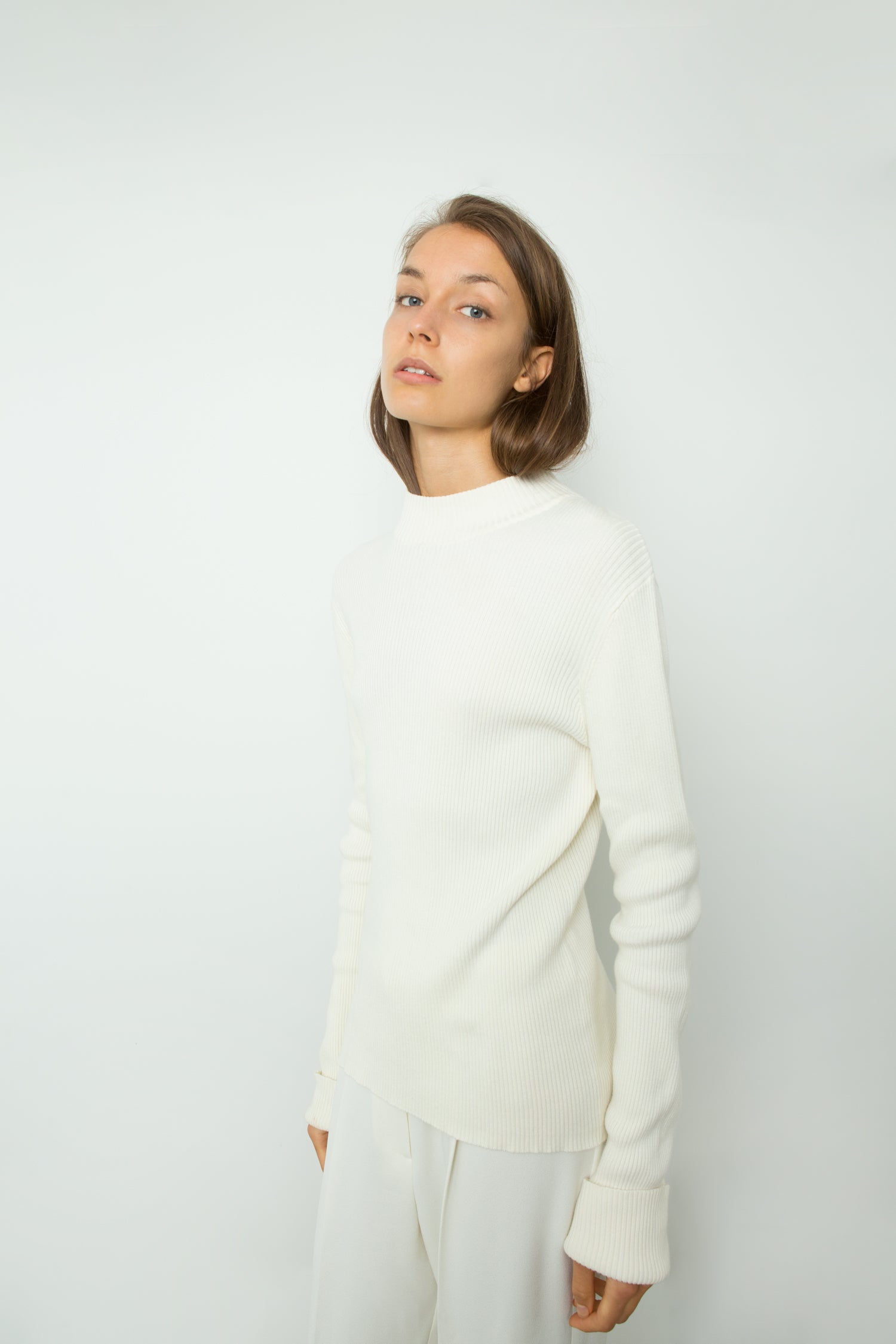 RIB KNIT WITH EXTRA LONG SLEEVES