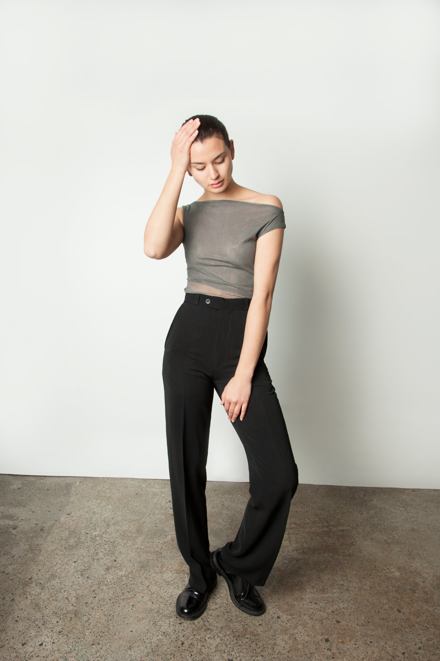 SHEER OFF THE SHOULDER TOP
