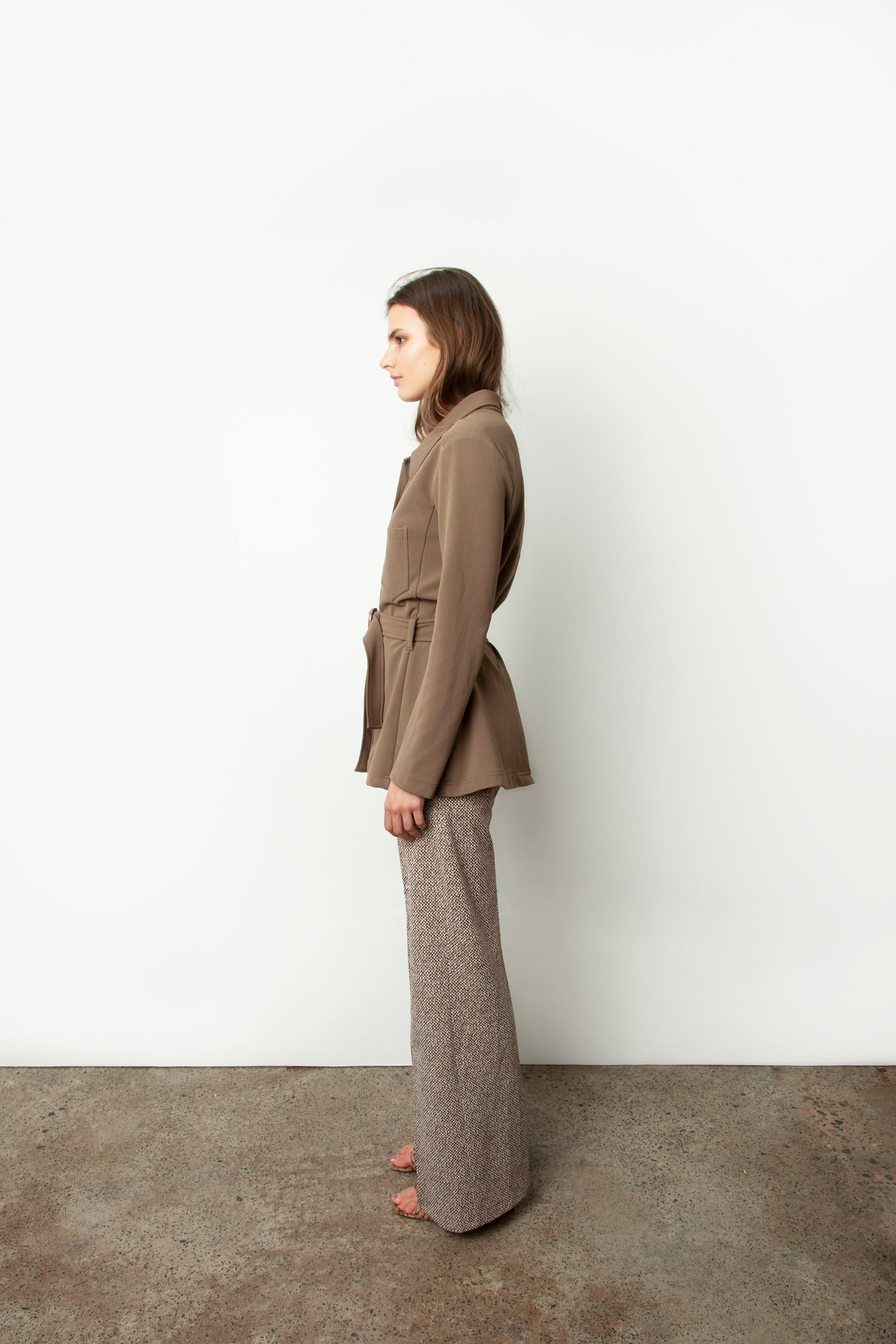 BELTED SHIRT