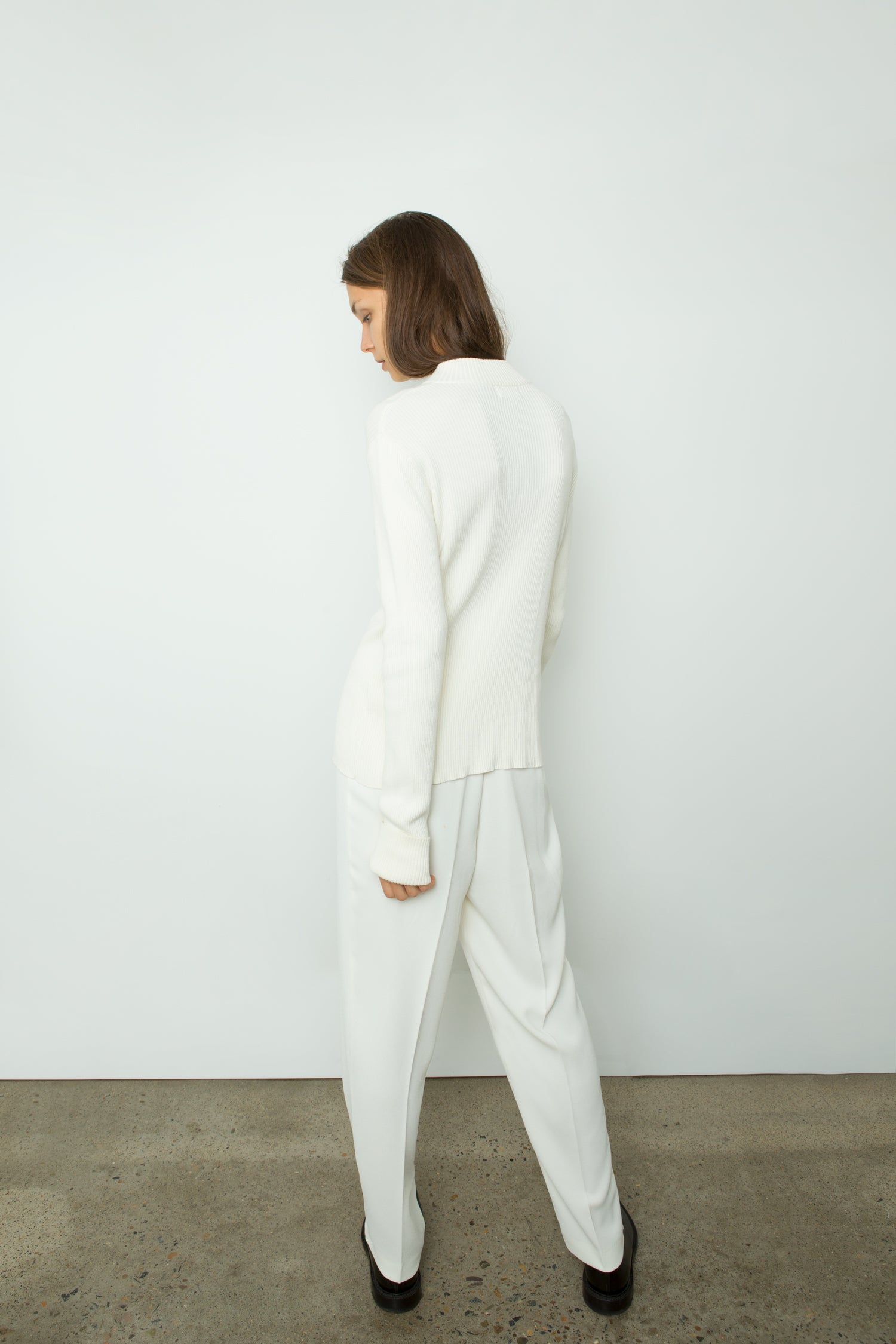 RIB KNIT WITH EXTRA LONG SLEEVES