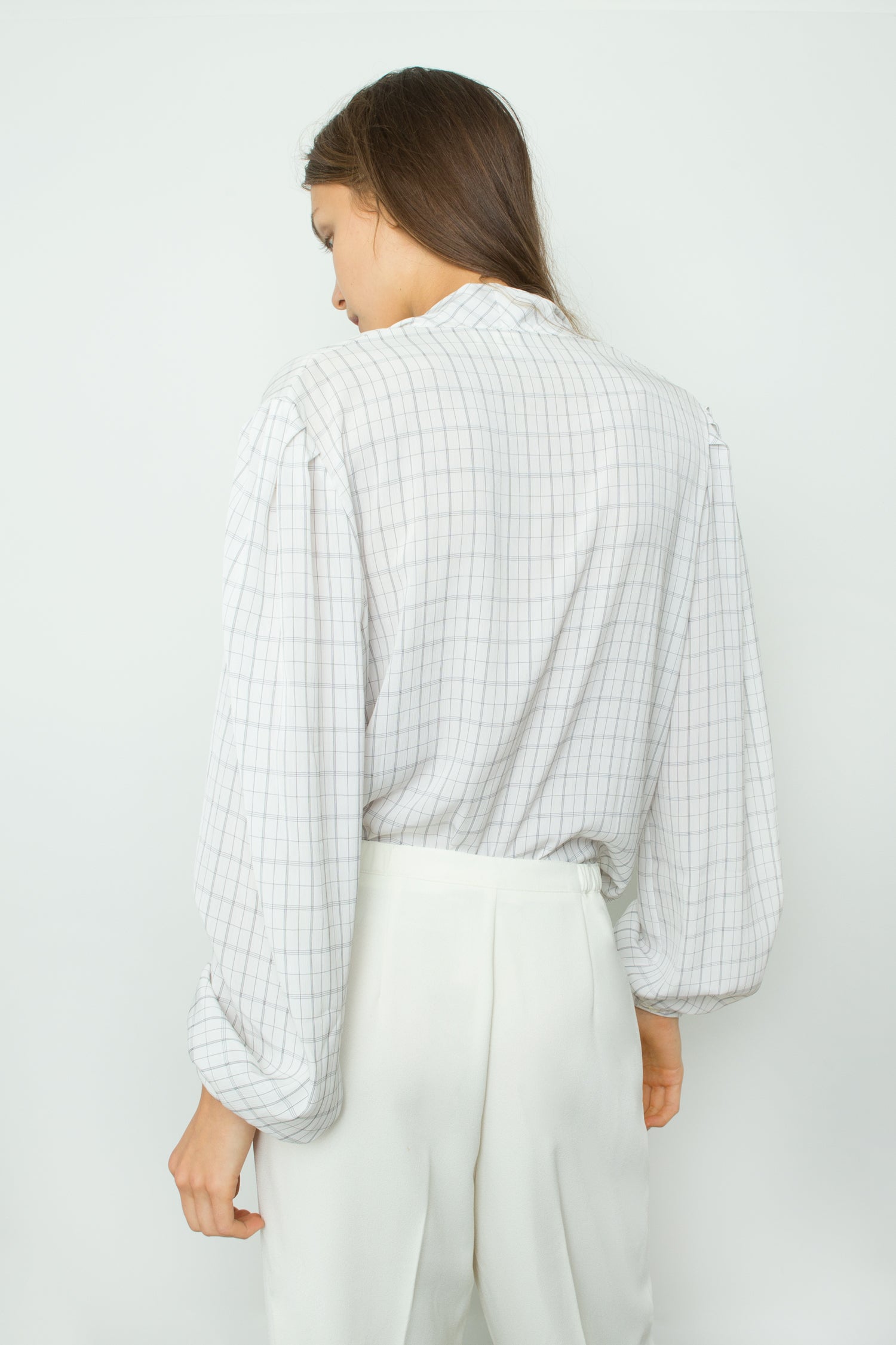 CHECK BLOUSE