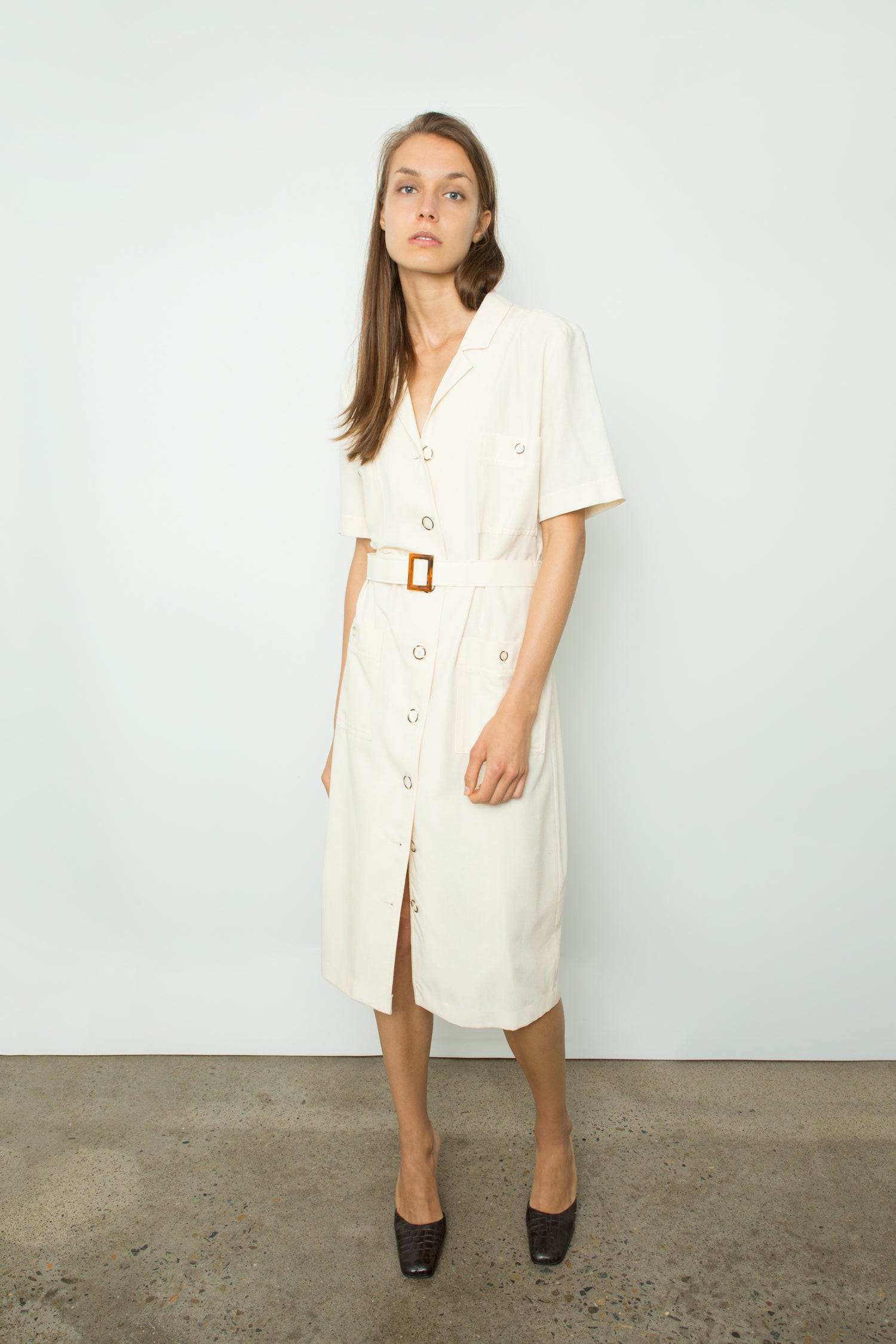 SHIRT DRESS WITH BELT