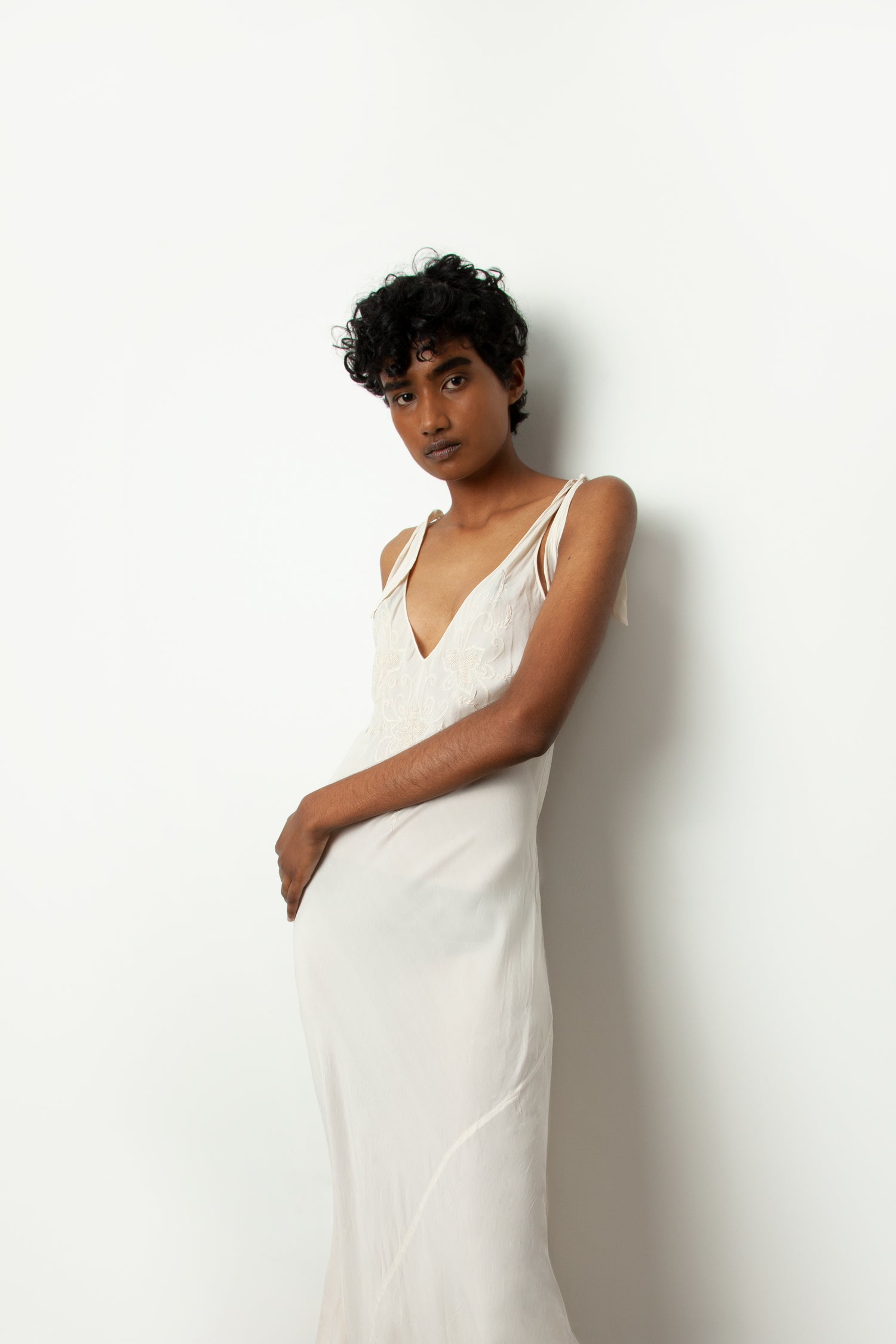 EMBROIDERED SILK DRESS