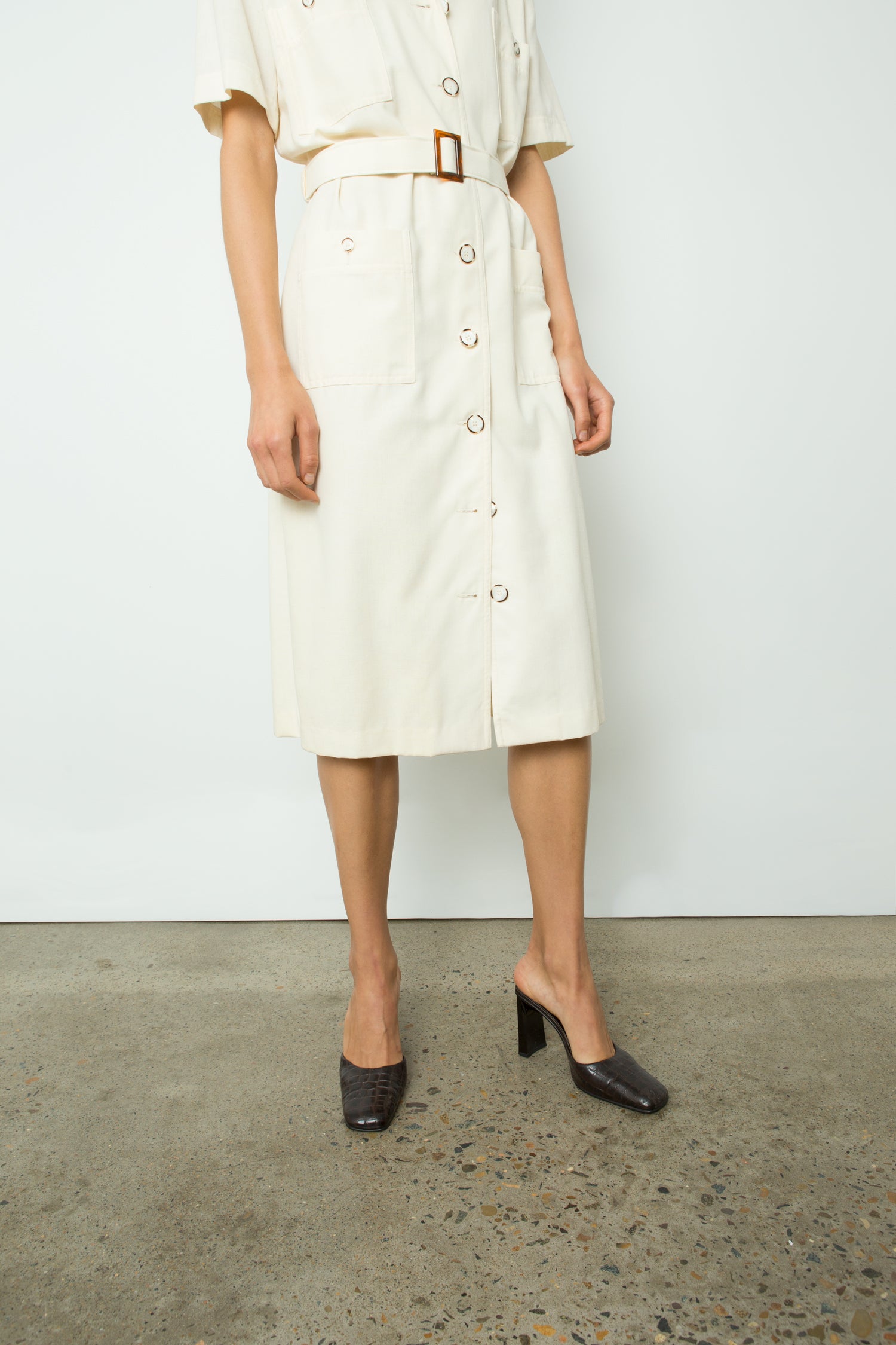 SHIRT DRESS WITH BELT