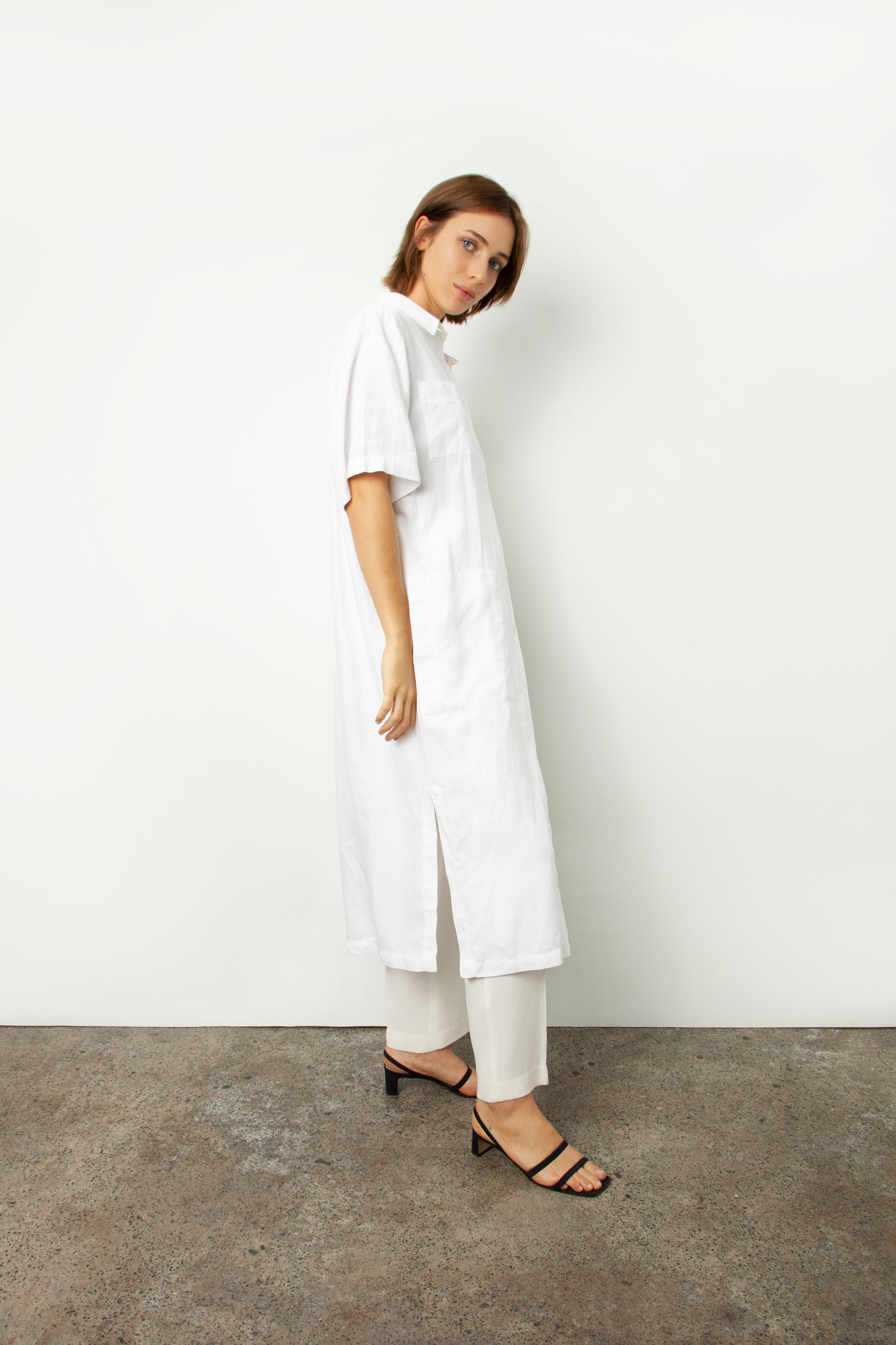 LINEN SHIRT DRESS