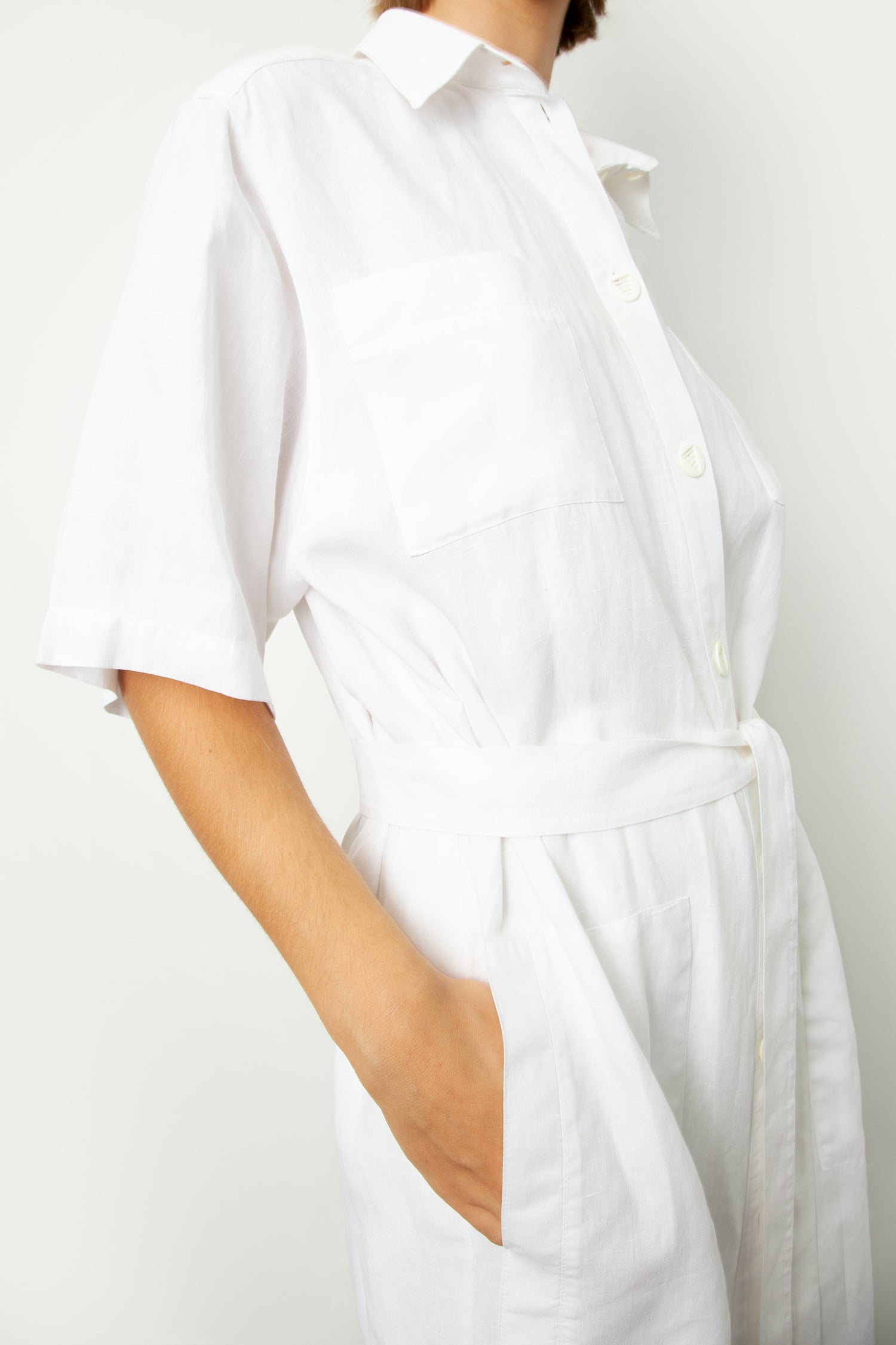 LINEN SHIRT DRESS