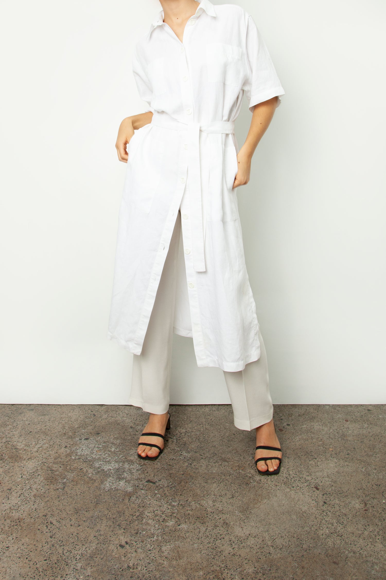 LINEN SHIRT DRESS