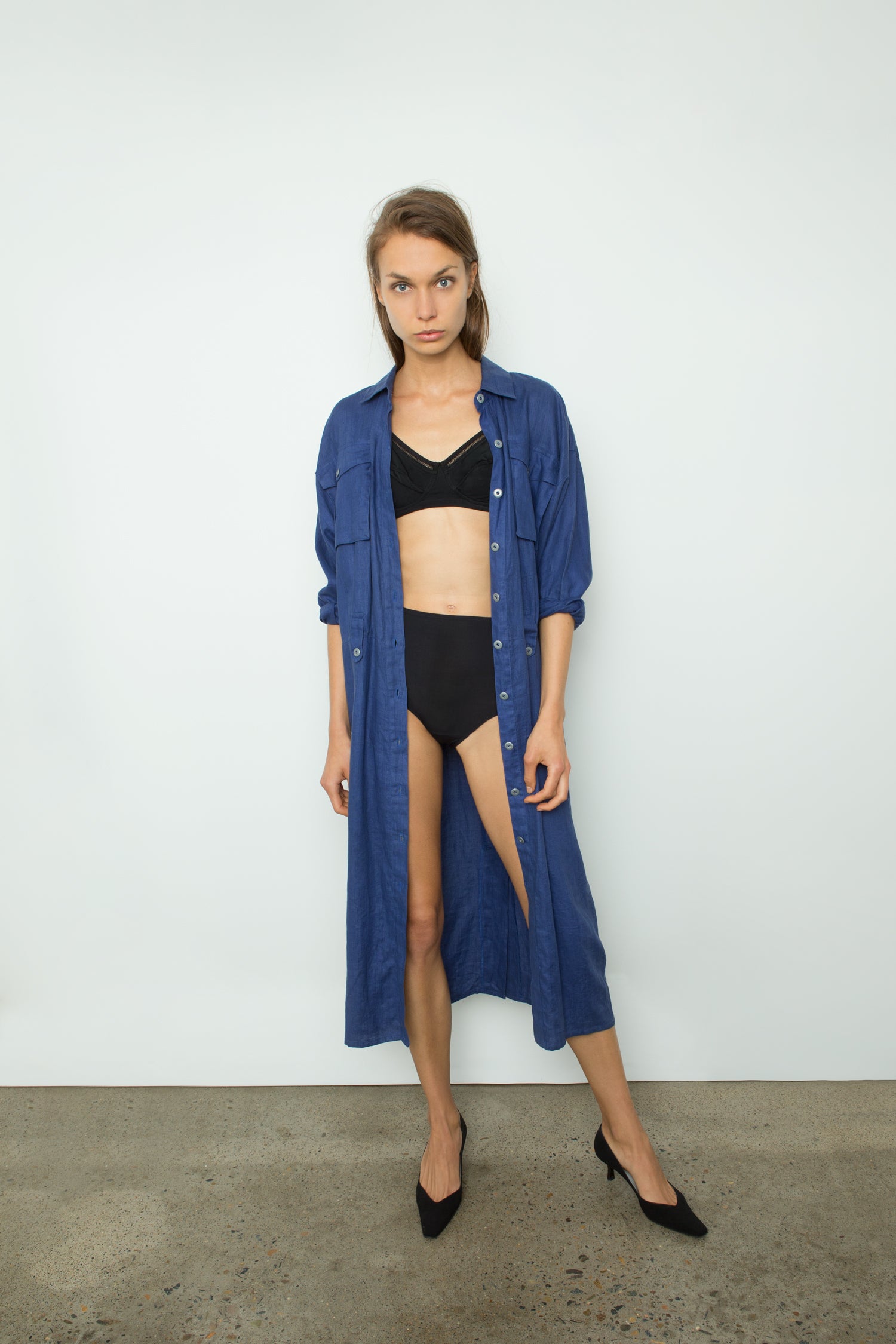 LINEN SHIRT DRESS
