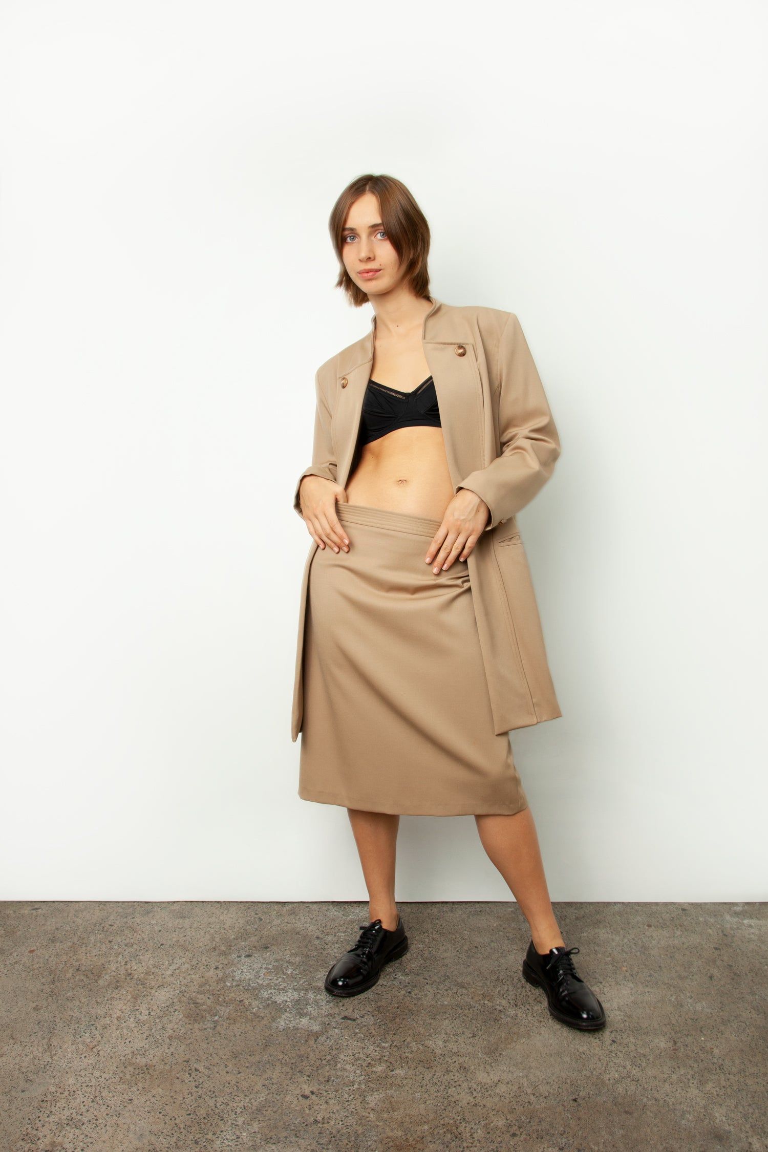 LONGLINE SKIRT SUIT