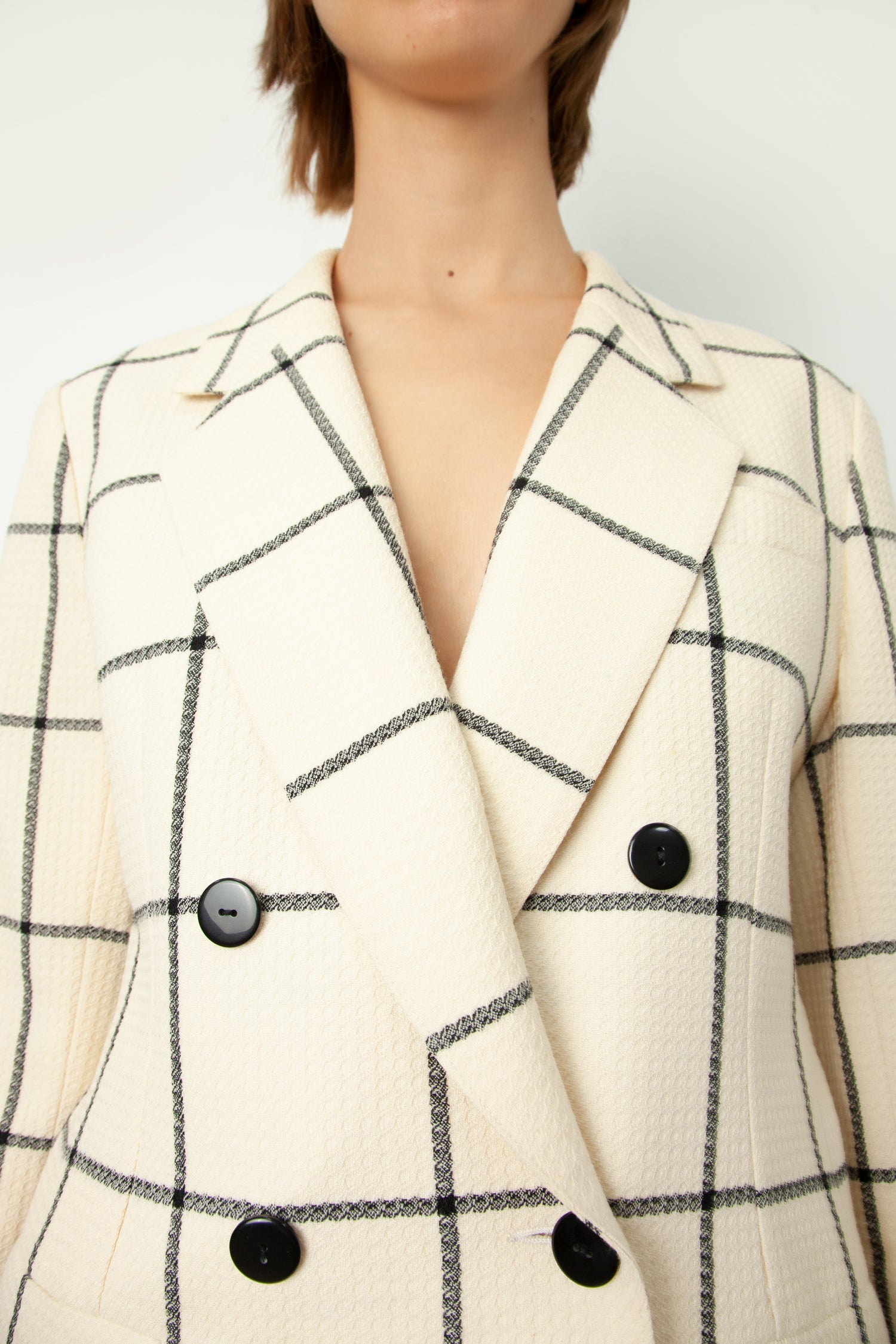 CHECK SKIRT SUIT