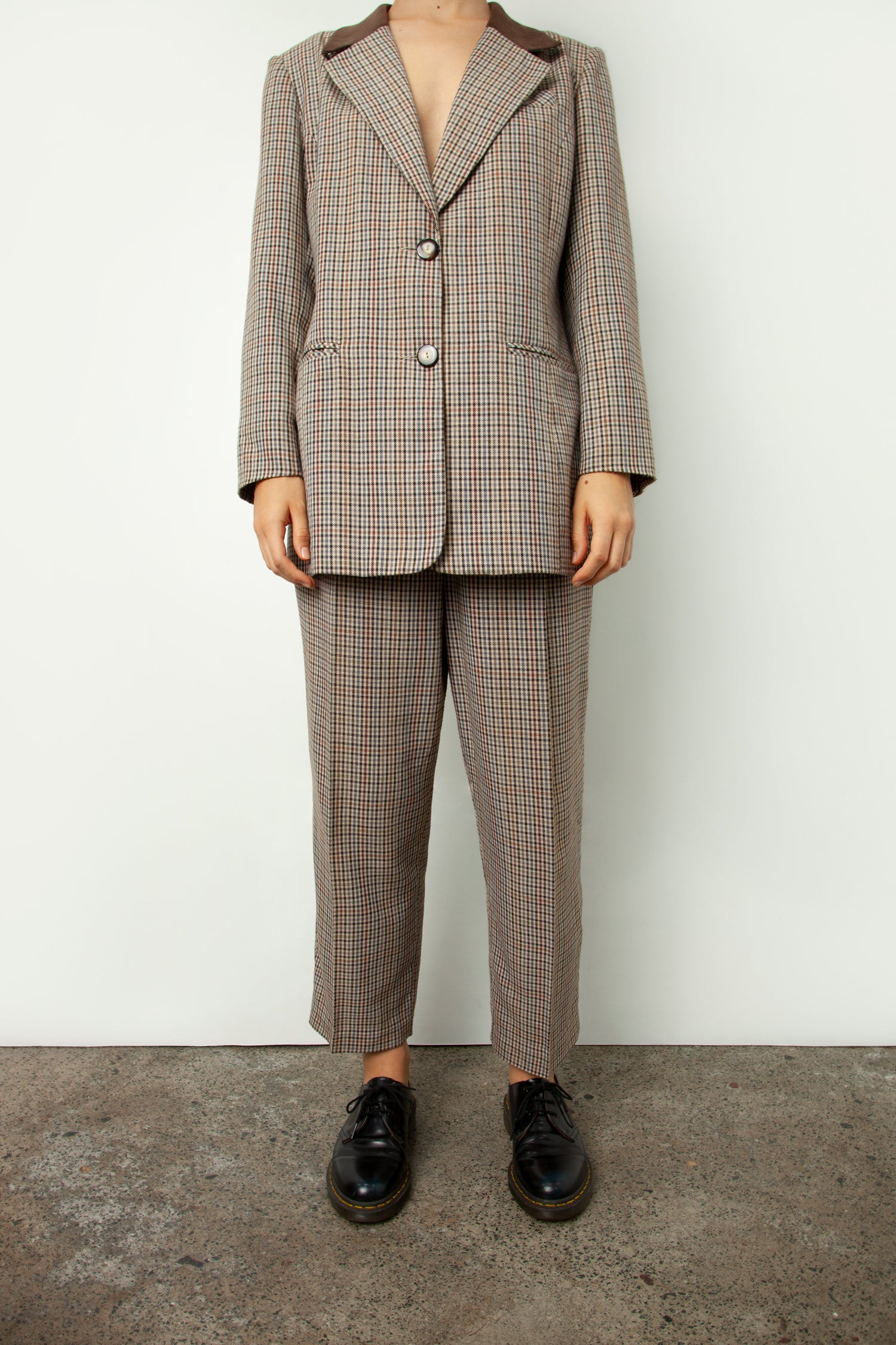 CHECK PANT SUIT