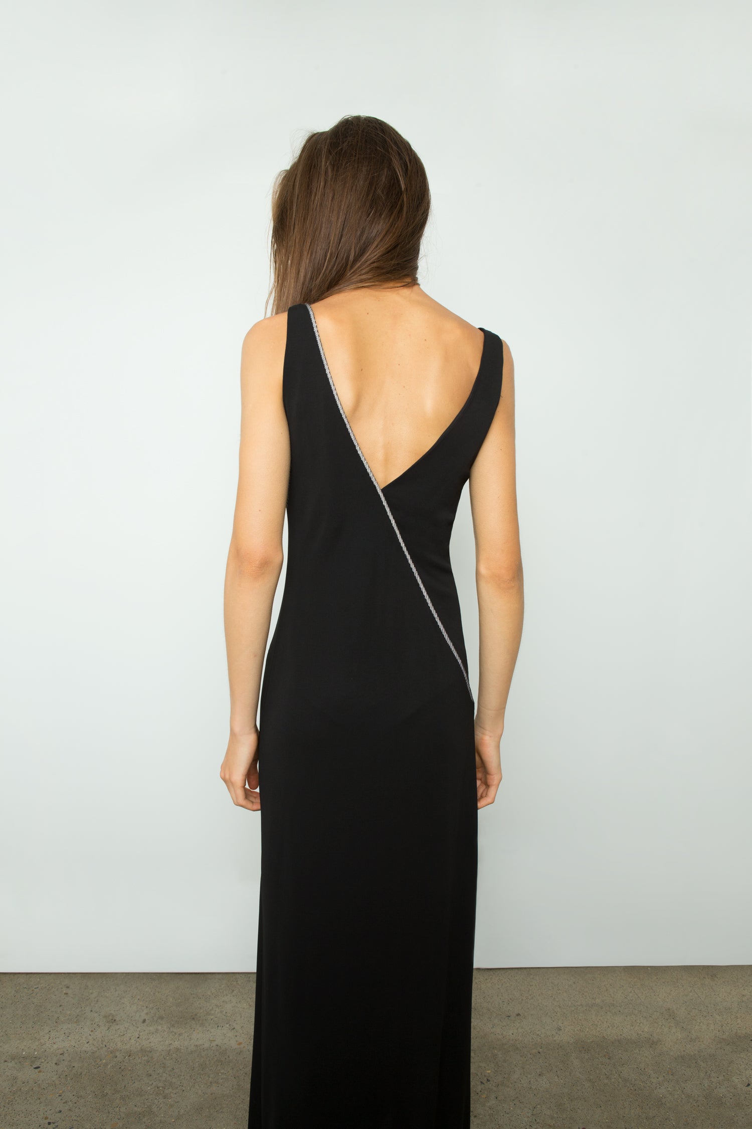 MESH PANEL BIAS DRESS