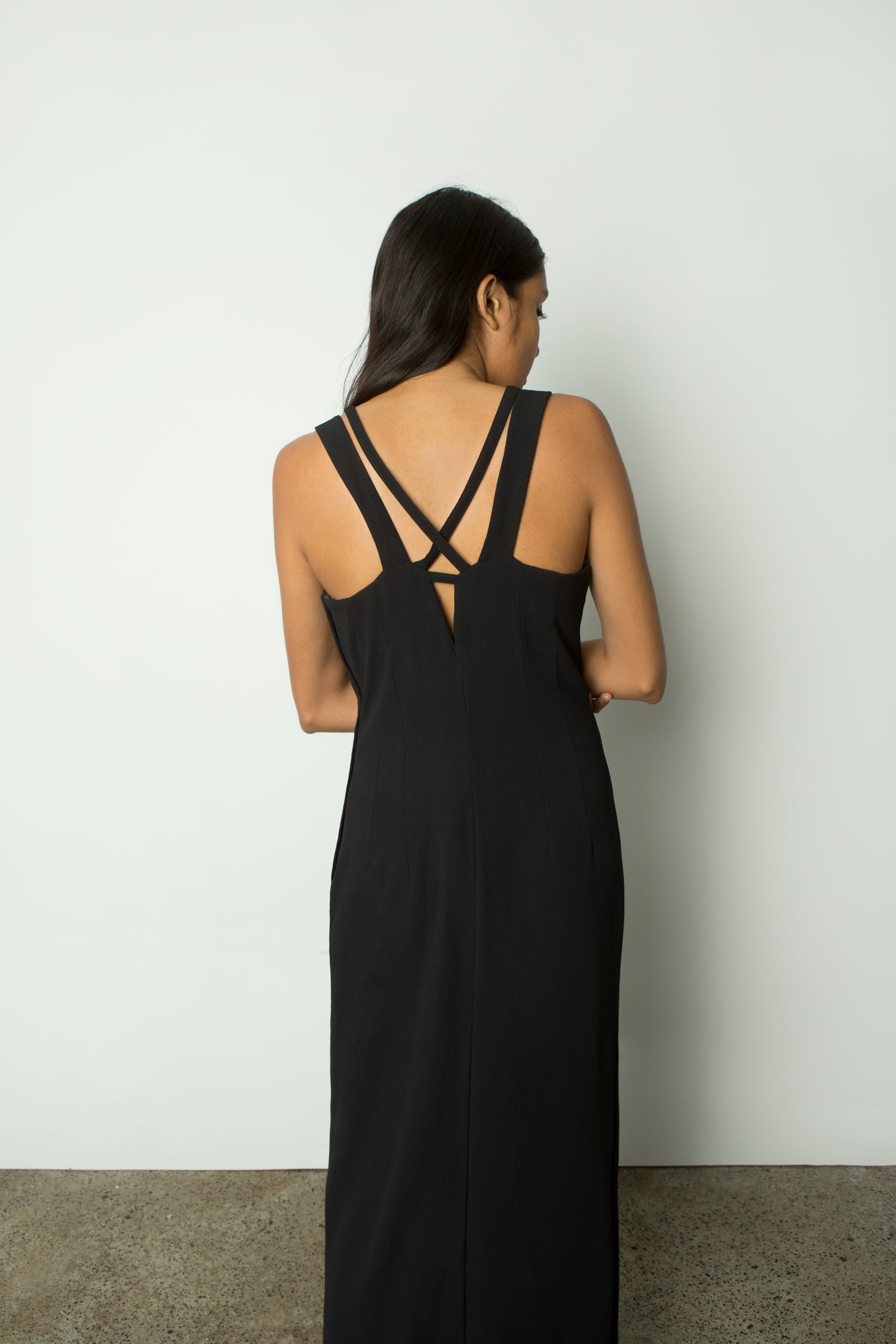 DRESS WITH PLUNGING NECKLINE