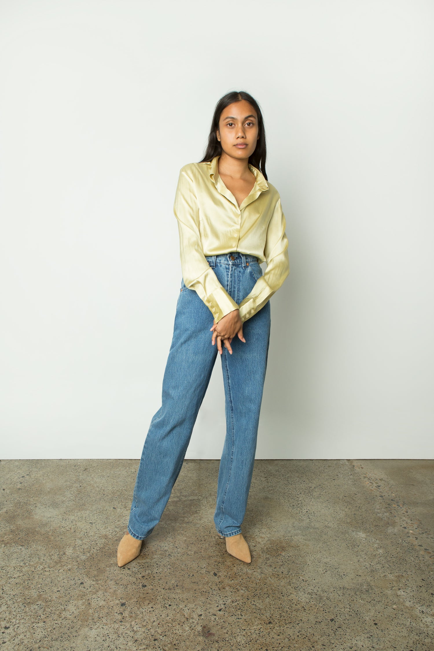 CITRON SILK SHIRT
