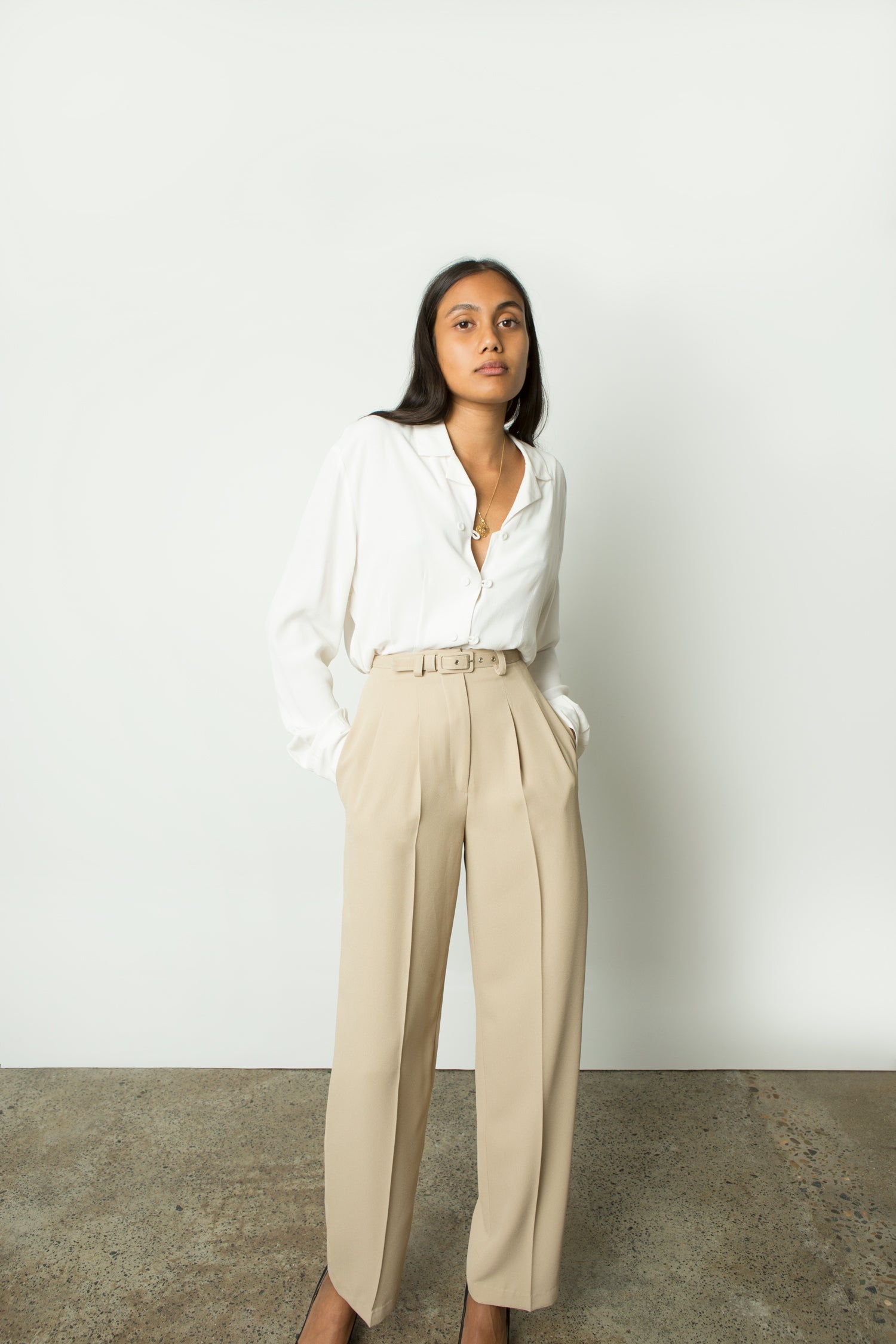 HIGH WAISTED PANT WITH BELT