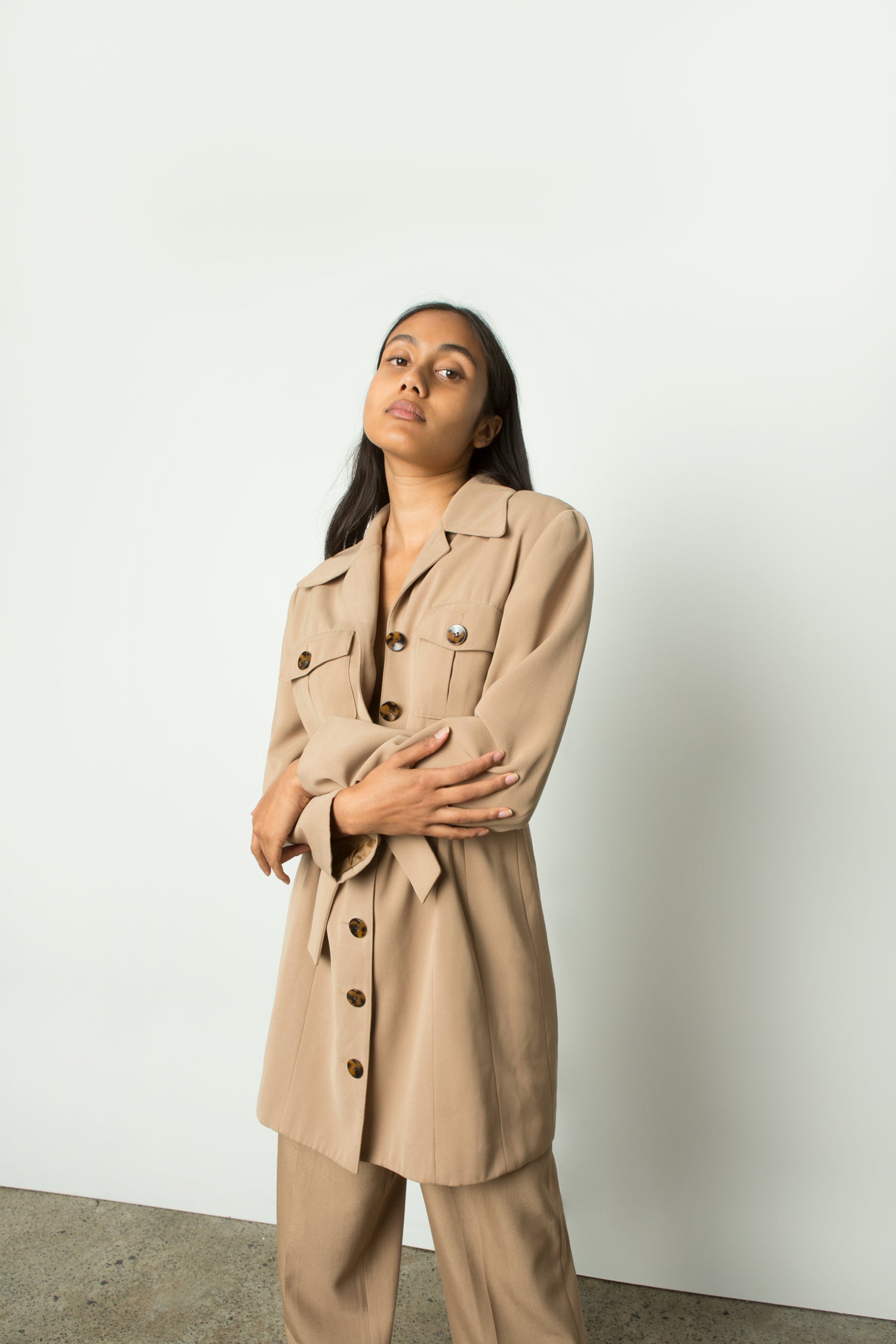 BELTED LONGLINE JACKET