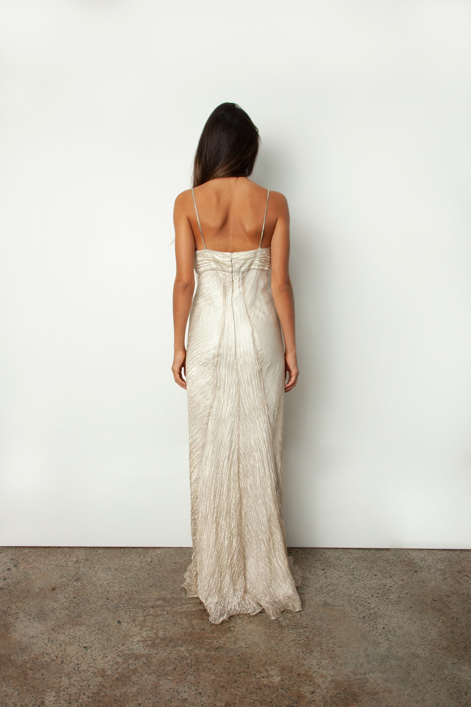 SILK METAL SLIP DRESS