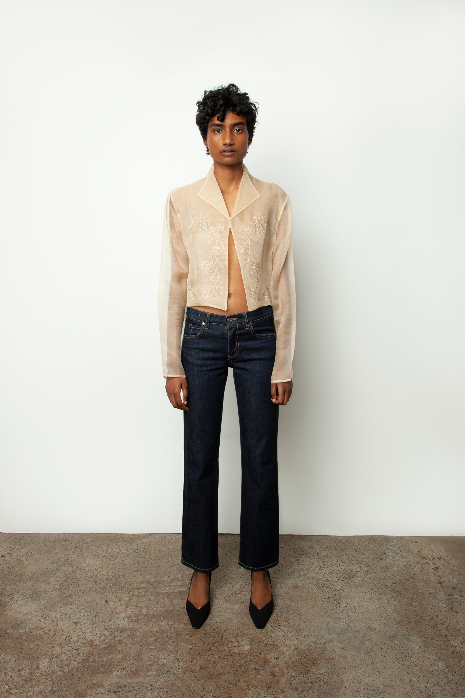 EMBROIDERED SILK BLOUSE